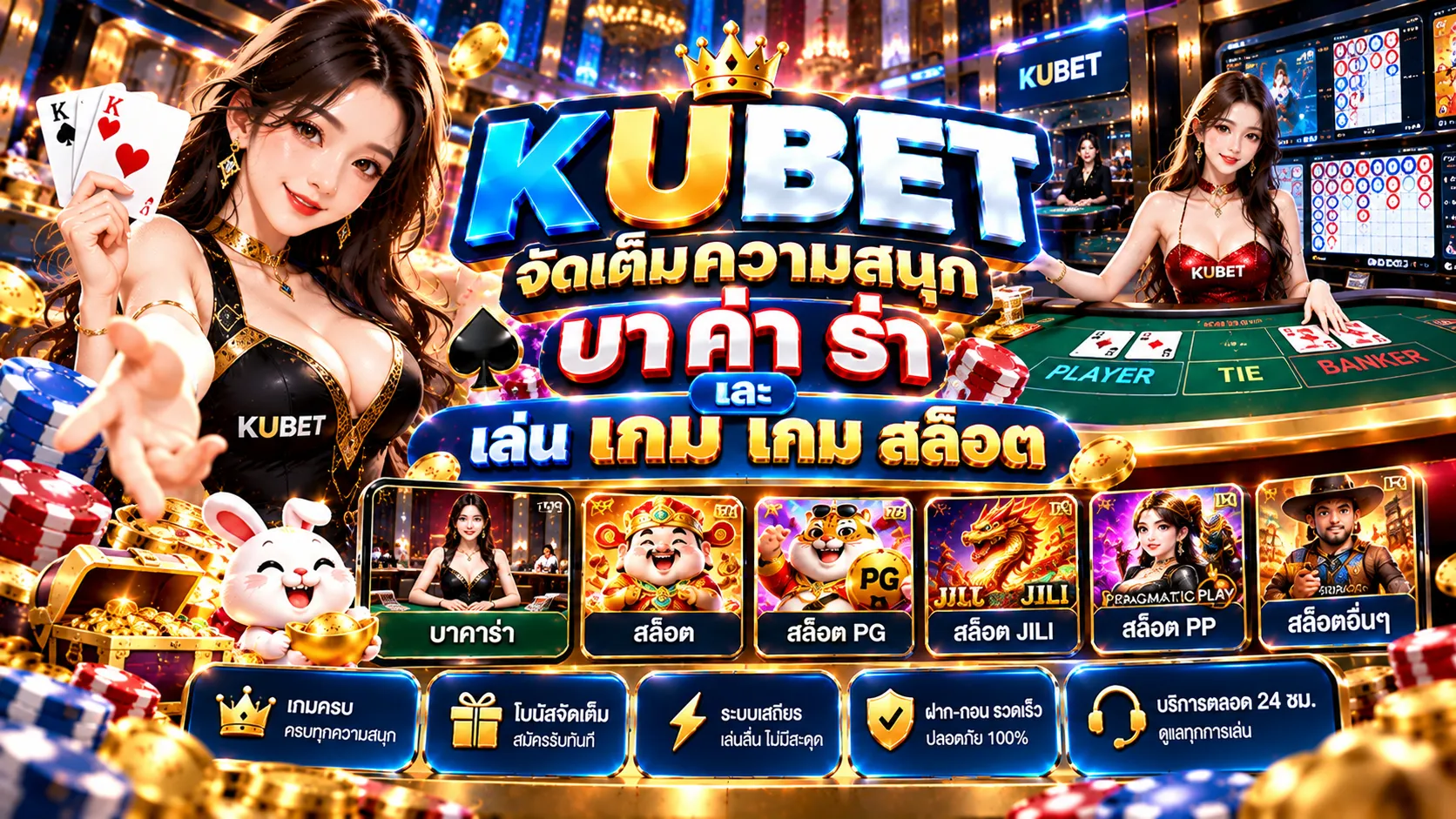 KUBET จัดเต็มความสนุก แจก สูตร บา ค่า ร่า พร้อมพาคุณไป เล่น เกม เกม สล็อต ทำกำไรได้ง่ายๆ ทุกวัน